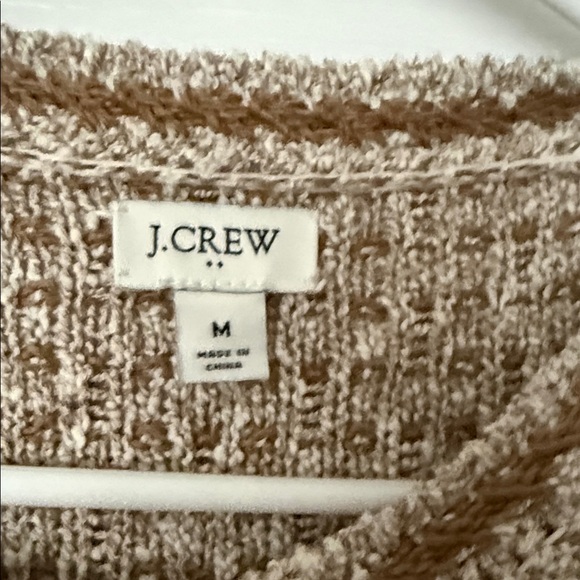 J. Crew Cream and Brown Button-Up Textured Cardigan - Picture 3 of 5